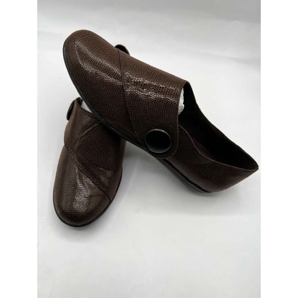 Soft Style Veda Women’s US 8 Dark Brown Lizard Loafers Comfort Slip-On Shoes NIB